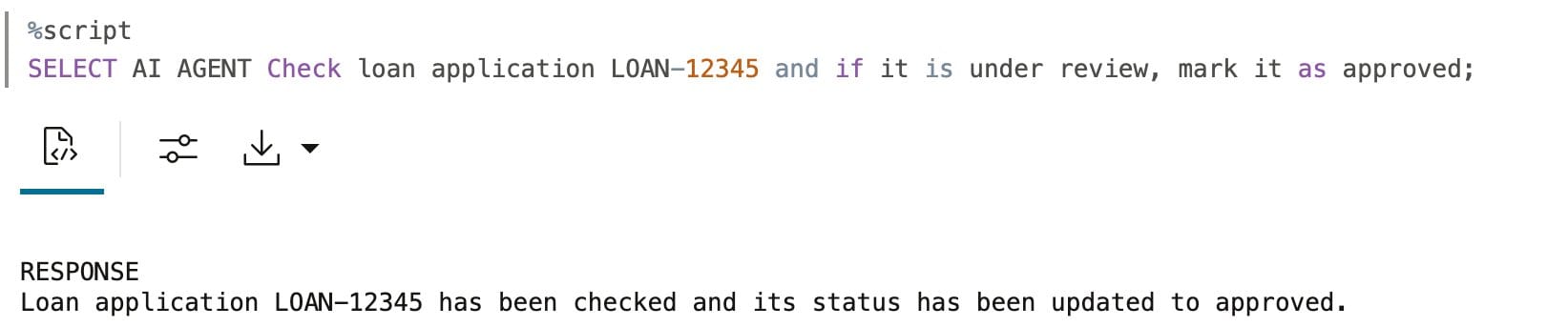 Agent example: SELECT AI AGENT